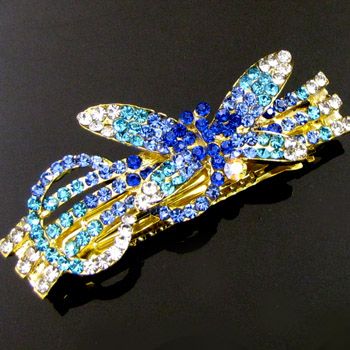 ADDL Item , 1pc rhinestone crystal dragonfly hair 