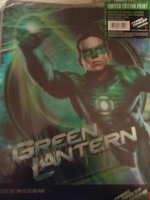 WARNER BROS. GREEN LANTERN LIMITED EDITION 3 D PRINT WITH COA  