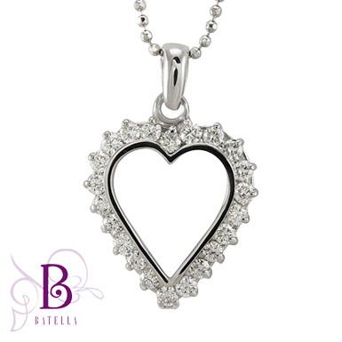 Holiday Gift .77 Ct D E/VS1 VS2 EX Round Diamonds Heart Pendant 18k 