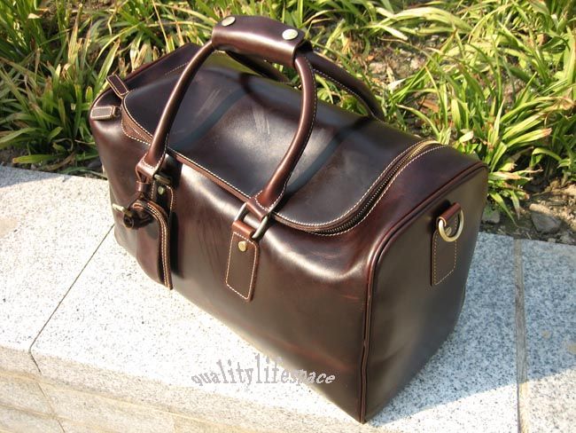 Travelers Choice ELEGANT SAC DE VOYAGE VRAI CUIR NEUF  