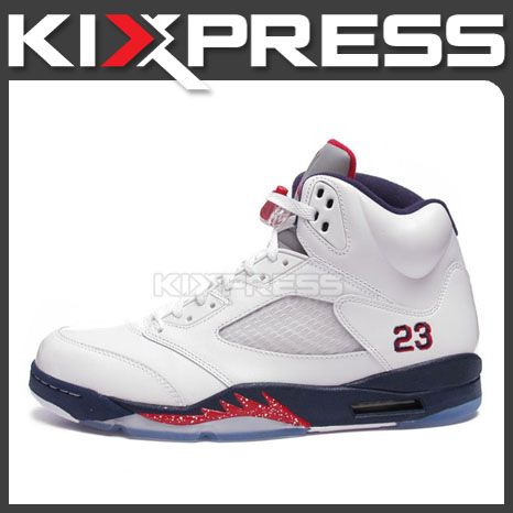 Nike Air Jordan 5 Retro V White/Red Navy  