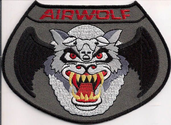 AIRWOLF Wolf TV Series Embroidered Patch 4  