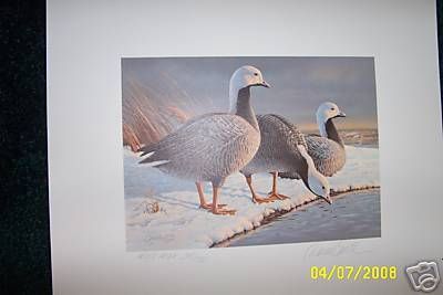 1985 AK Daniel Smith State Duck Print Artist Proof BW  