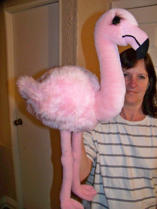 HUGE 24 Plush Pink Flamingo Vintage Dakin Doll  