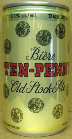 TEN PENNY OLD STOCK ALE Biere Beer CAN, CANADA 10 Coins  