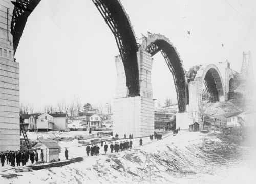 early 1900s photo Bldg. Tunkhannock Viaduct  