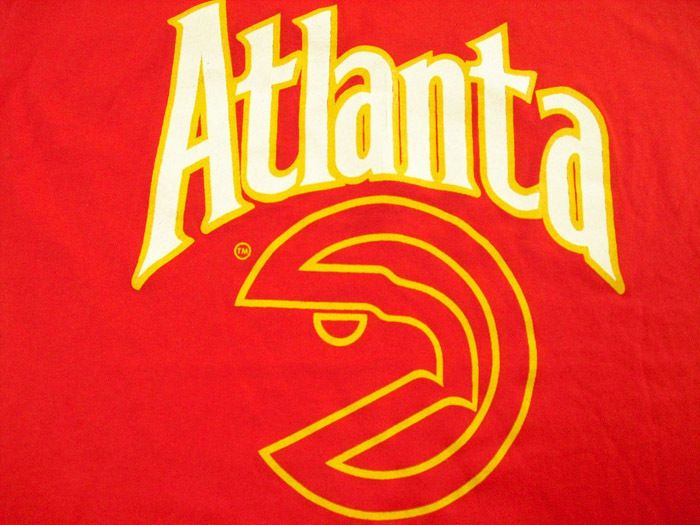 Never Worn 80s Vtg Atlanta Hawks Old Logo T Shirt Nba Basketball On Popscreen