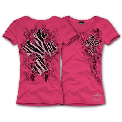 KATYDID SHIRT, Katydid *NEW* ZEBRA CROSS Shirt Hot Pink X LARGE  