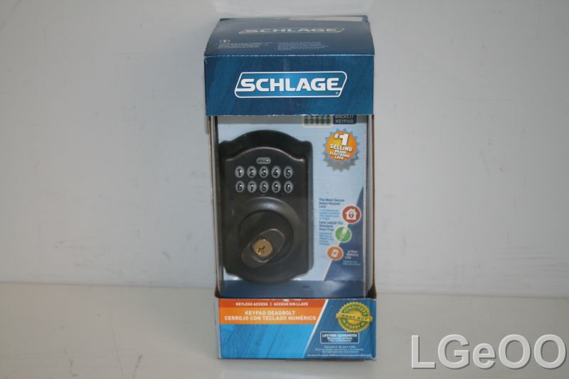 New Schlage BE365VCAM716 Aged Bronze Camelot Keypad Deadbolt  