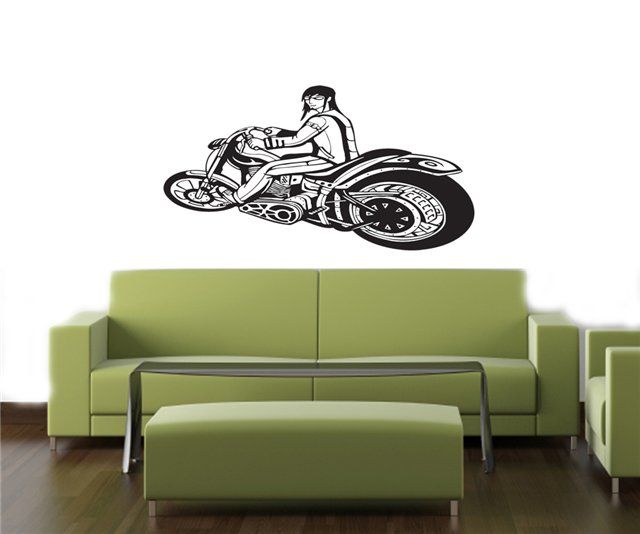 BIKE CHOPPER HARLEY VIKING ART Vinyl Decal Sticker B32  