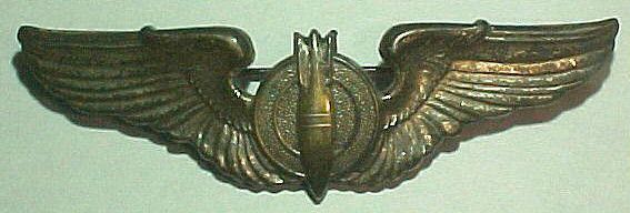 WW2 Bombardier Wing   A.E. Co Utica, N.Y.   3 Inch Sterling PB  