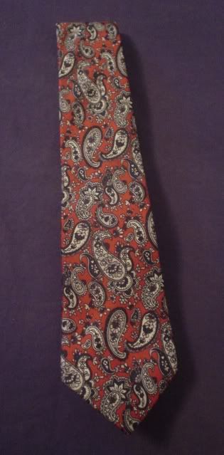 CHRISTIAN DIOR CRAVATES PAISLEY TIE RED NAVY CAREER EC  