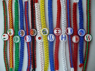 Iran Country Flag Macrame Bracelet  