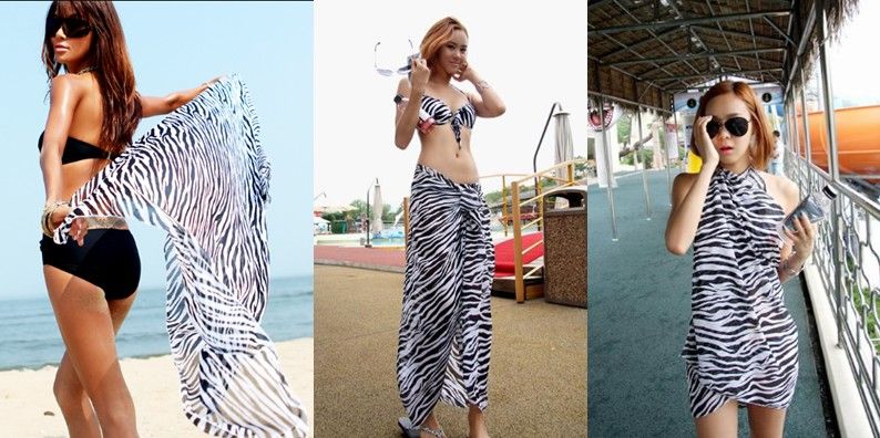   Bikini Chiffon Sexy Wrap Skirt Dress Sarong Beach Cover Up Scarf S25