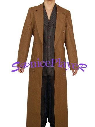 Doctor brown Wool Coat Cosplay day wear hand made c323  