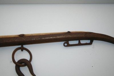 Antique Iron & Wood Horse Plow Harness Tack Americana Farm Primitive 