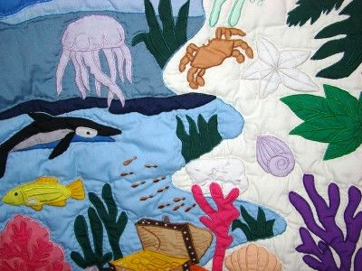 underwater world quilted wall hanging