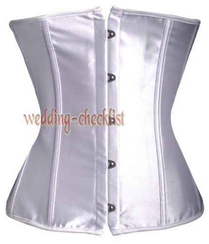 White Underbust CORSET Wedding Bustier SZ 3XL  