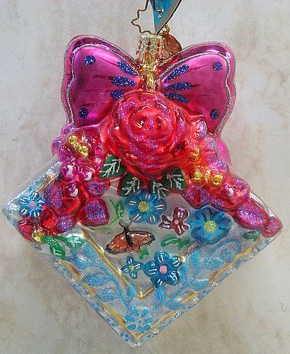 RADKO Butterfly Bow ORNAMENT Spring EASTER Bugs 1012473  