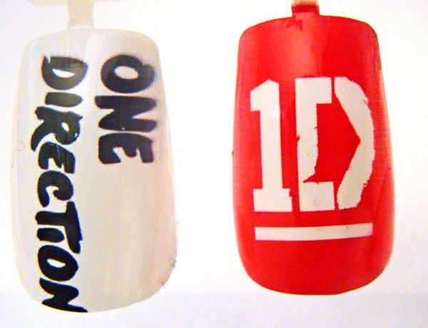 One Direction 1D Photo Acrylic Artificial Fake False Nail Art Full 