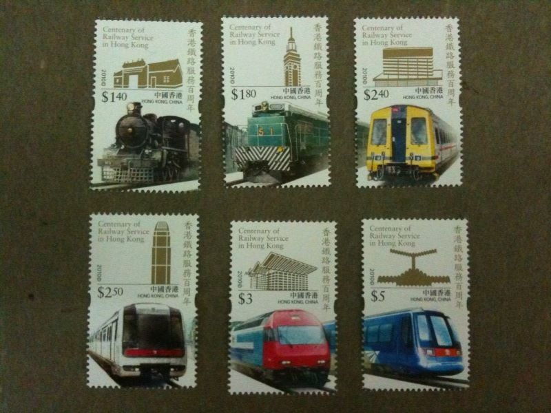 Hong Kong 2010 Centenary of Railway Stamps Train  