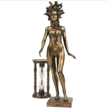 Bronze Temptress Medusa Statue Greek Gorgon Sculpture Home Decor 