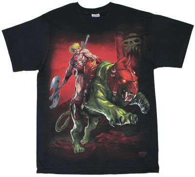 He Man On Battle Cat   He Man T shirt  