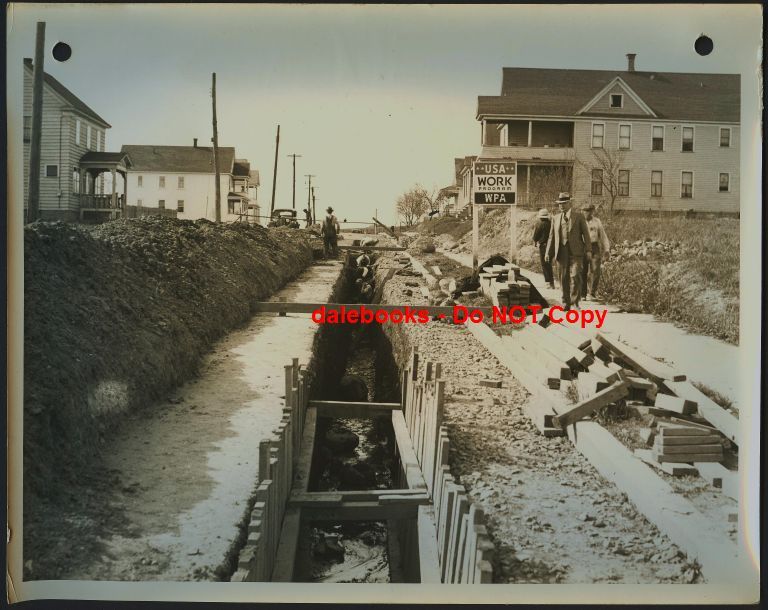 RARE LOT   68 Photos WPA Construction Amsterdam NY 1936  