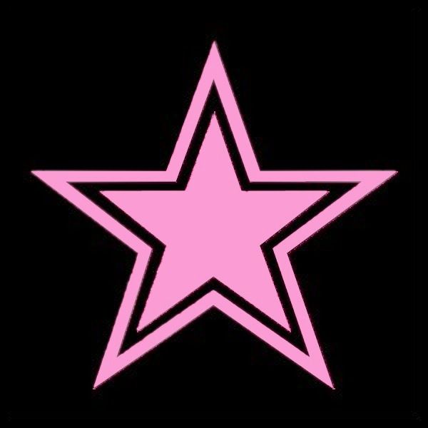 Cowboy Star Soft Pink 4 inch Logo Decals Window Sticker  