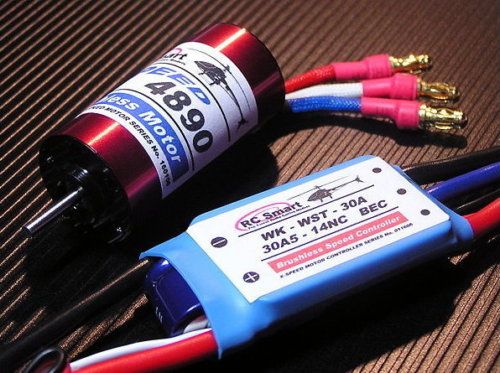 RC Model KV 4890 RPM/V Inrunner Brushless Motor & 30A ESC Speed 