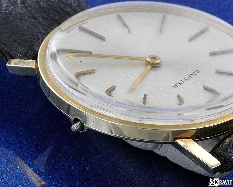 Unusual 18K Mens Cartier Wrist Watch C.1965.  