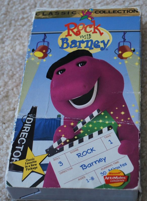 ROCK WITH BARNEY Dinosaur Vintage Classic Movie 1991 045986980816 