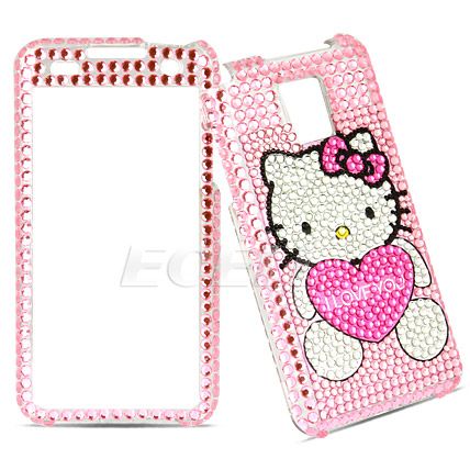 PINK HELLO KITTY CRYSTAL BLING CASE FOR LG OPTIMUS 2X  