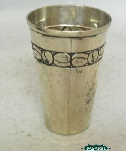 Fine Silver Cup Beaker Christian F Heise Denmark 1921  