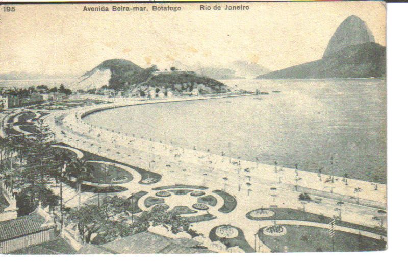 Beira mar Botafago Rio de Janeiro Brazil postcard  