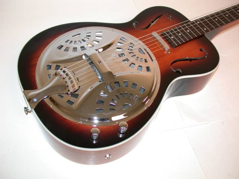 Oscar Schmidt Spider Mahogany SQUARE NECK A/E Resonator Guitar, OR8ETS 