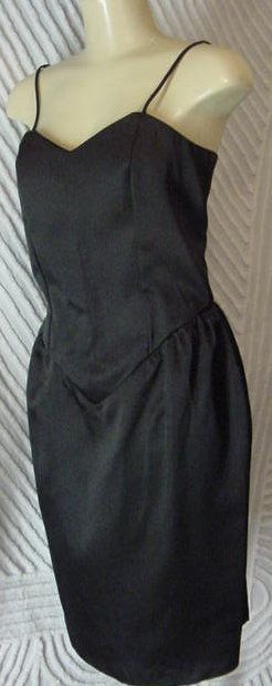 80s Black Cocktail dress w/Pink Jacket NOS 34 30 40  