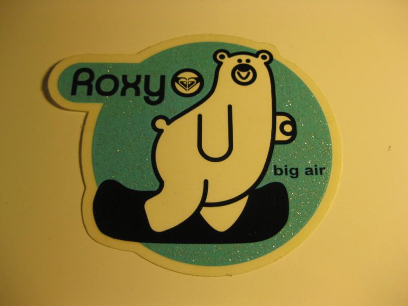 NEW Roxy Big Air Bear Sticker Decal Surf Snowboard  