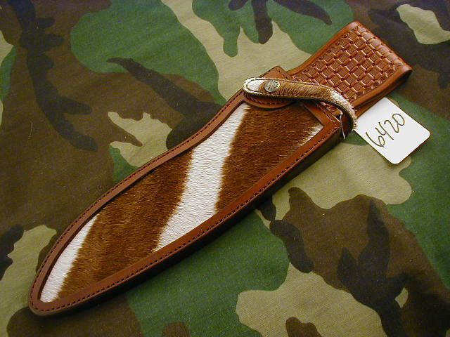 CUSTOM SHEATH RANDALL KNIVES KNIFE LARGE SASQUATCH ZEBR  