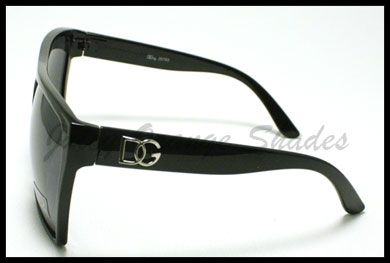 UNISEX SUPER OVERSIZED FLAT TOP SQUARED DG Celebirty Sunglasses BLACK 