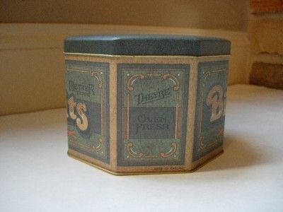 Vtg TIN CANISTER   BETTY BUTTER BISCUITS  