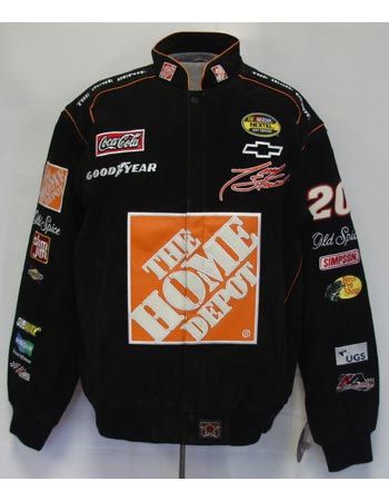 Nascar Jacket Suede Leather Tony Stewart 20 JHD Large  