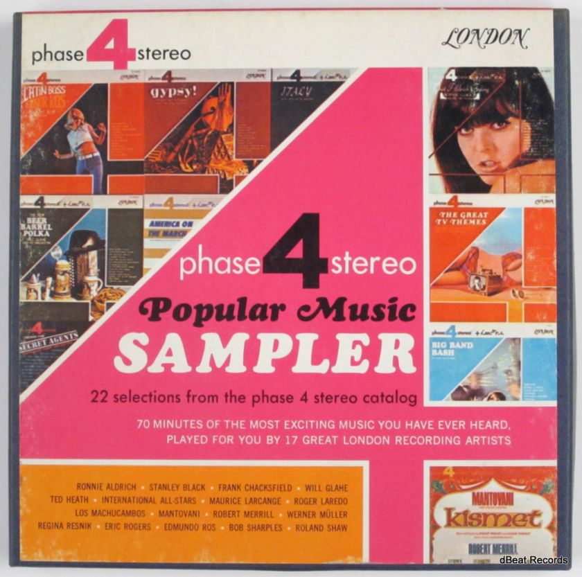 PHASE 4 STEREO SAMPLER Popular Music RTR Tape 7.5 IPS  