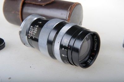 TANAKA KOGAKU TELE TANAR 13.5CM F3.5 LENS WITH LEICA M3 BAYONET MOUNT 