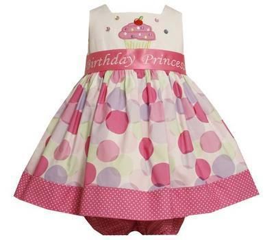 Bonnie Jean Baby Girls Princess Poka Dot Cupcake Birthday Party Dress 