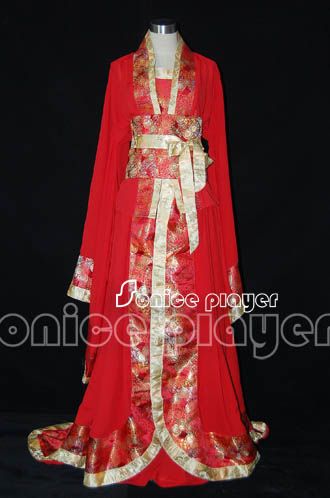 China han Dynasty Kimono wedding red Prom dress Cosplay  