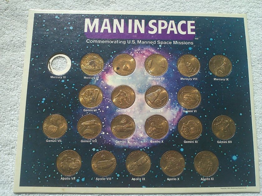 MAN IN SPACE SOLID BRONZE COLLECTORS EDITION COMMEMORATIVE U.S 