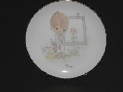 Enesco Precious Moments 1983 Jonathan David June Plate  