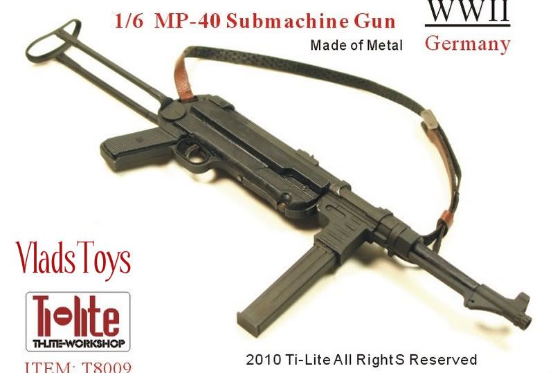 Ti Lite 16 Metal WWII German MP 40 Submachine Gun  