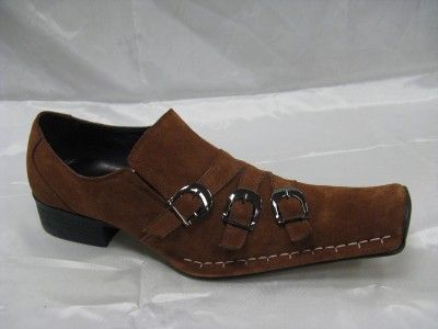 FIESSO~NEW~BROWN~SUEDE~WITH BUCKLES~SHOES~ALL SIZES  